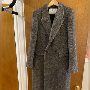 Aritzia Gray Herringbone Coat